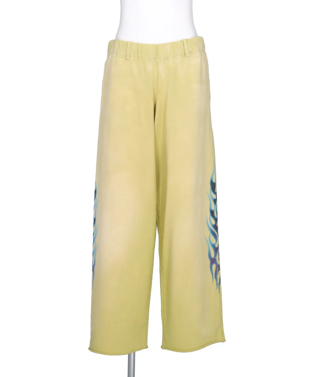 “FIRE” DISTRESSED SWEAT PANTS