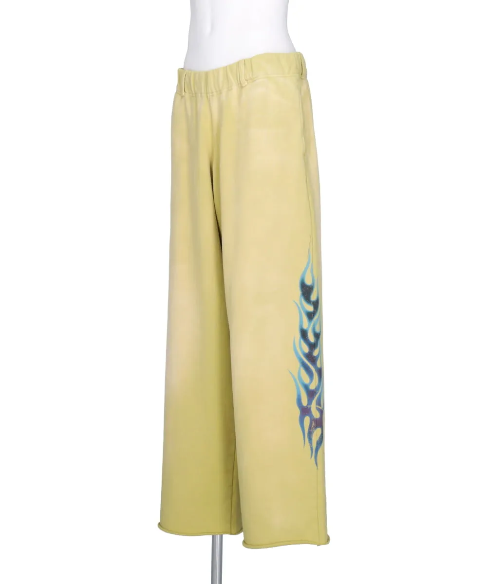“FIRE” DISTRESSED SWEAT PANTS