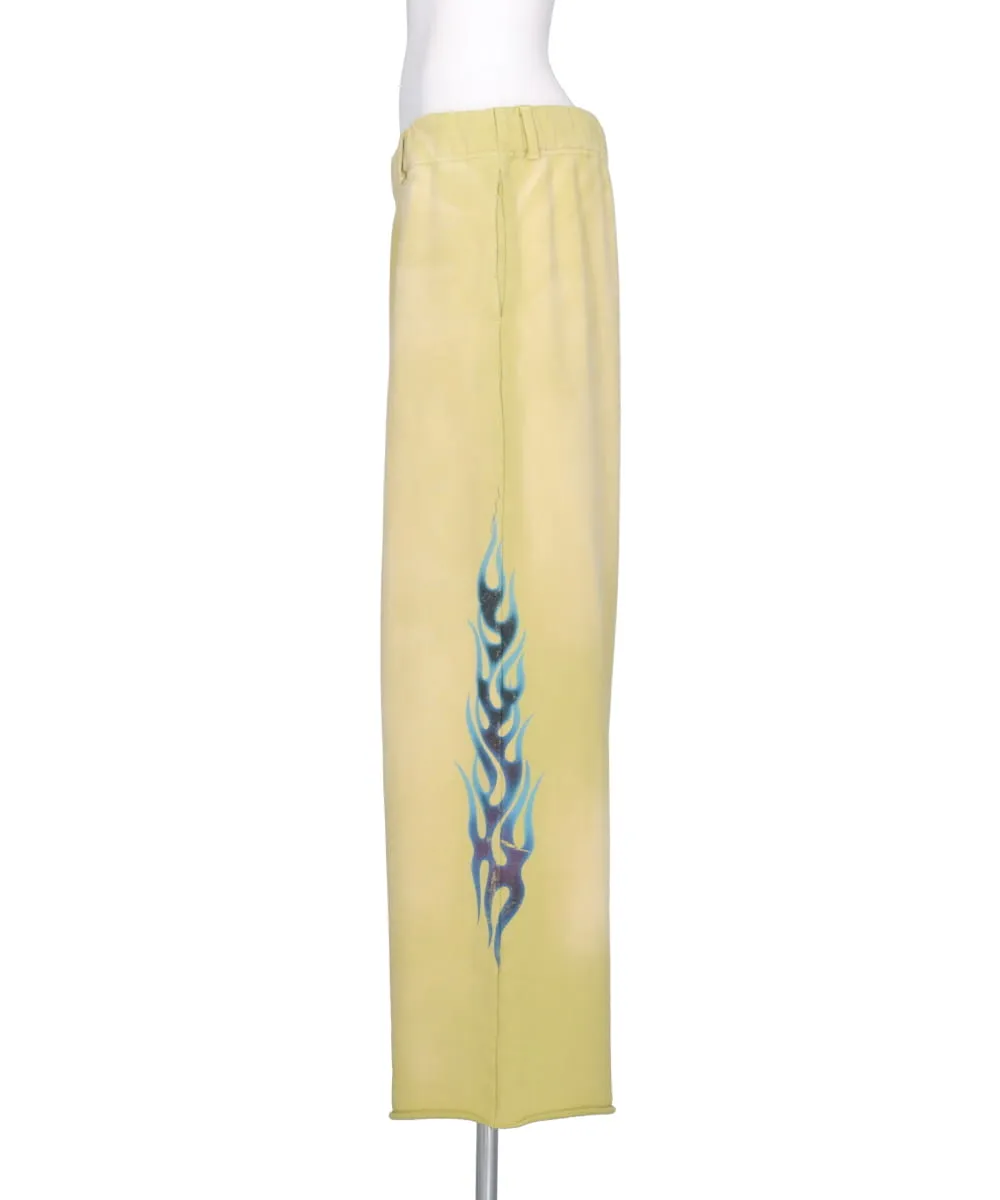 “FIRE” DISTRESSED SWEAT PANTS