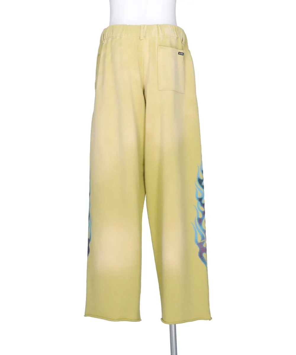 “FIRE” DISTRESSED SWEAT PANTS