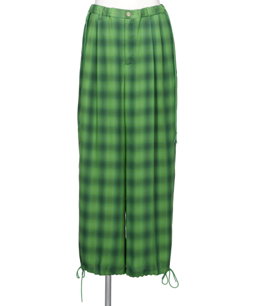OMBRE CHECK WIDE TROUSERS