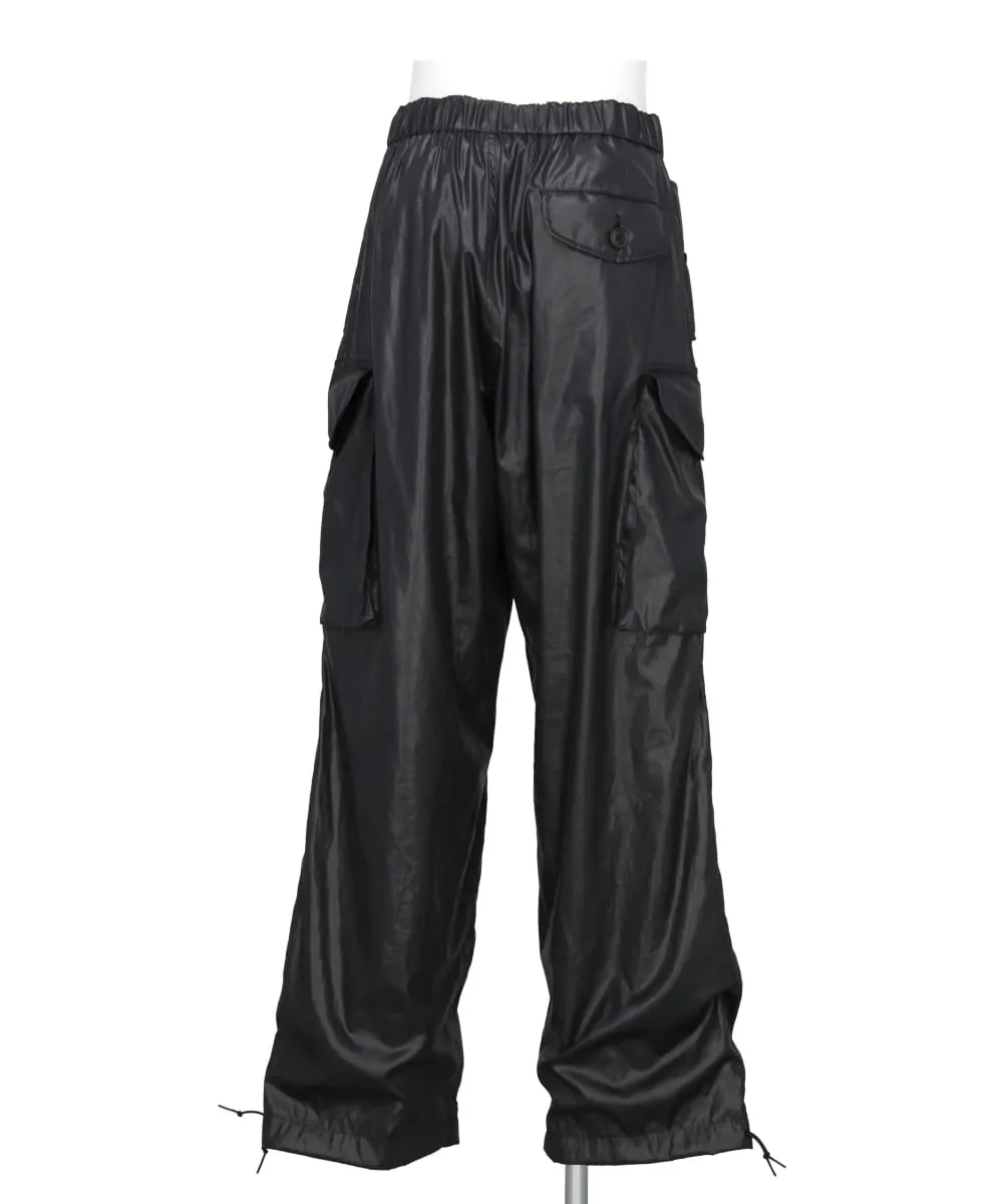 LEATHER LIKE POLYESTER PADDED PANTS