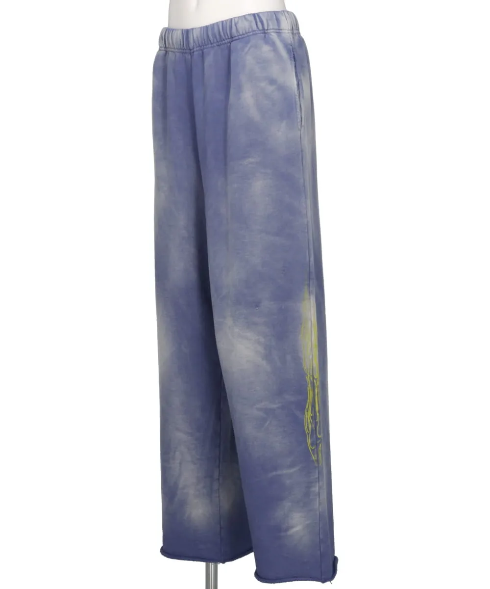 BLEACHED WIDE SWEAT PANTS