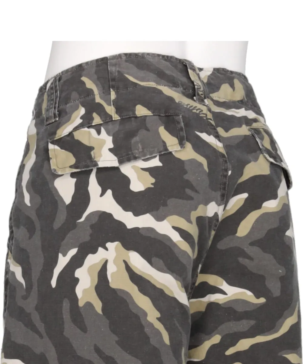 CAMOUFLAGE WASH CARGO BERMUDA PANTS