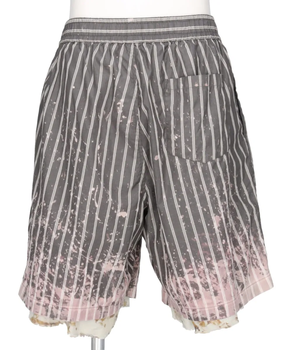 BLEACHED STRIPE SHORTS