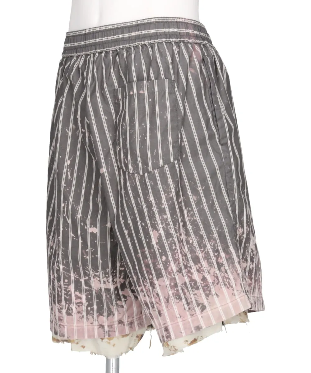 BLEACHED STRIPE SHORTS