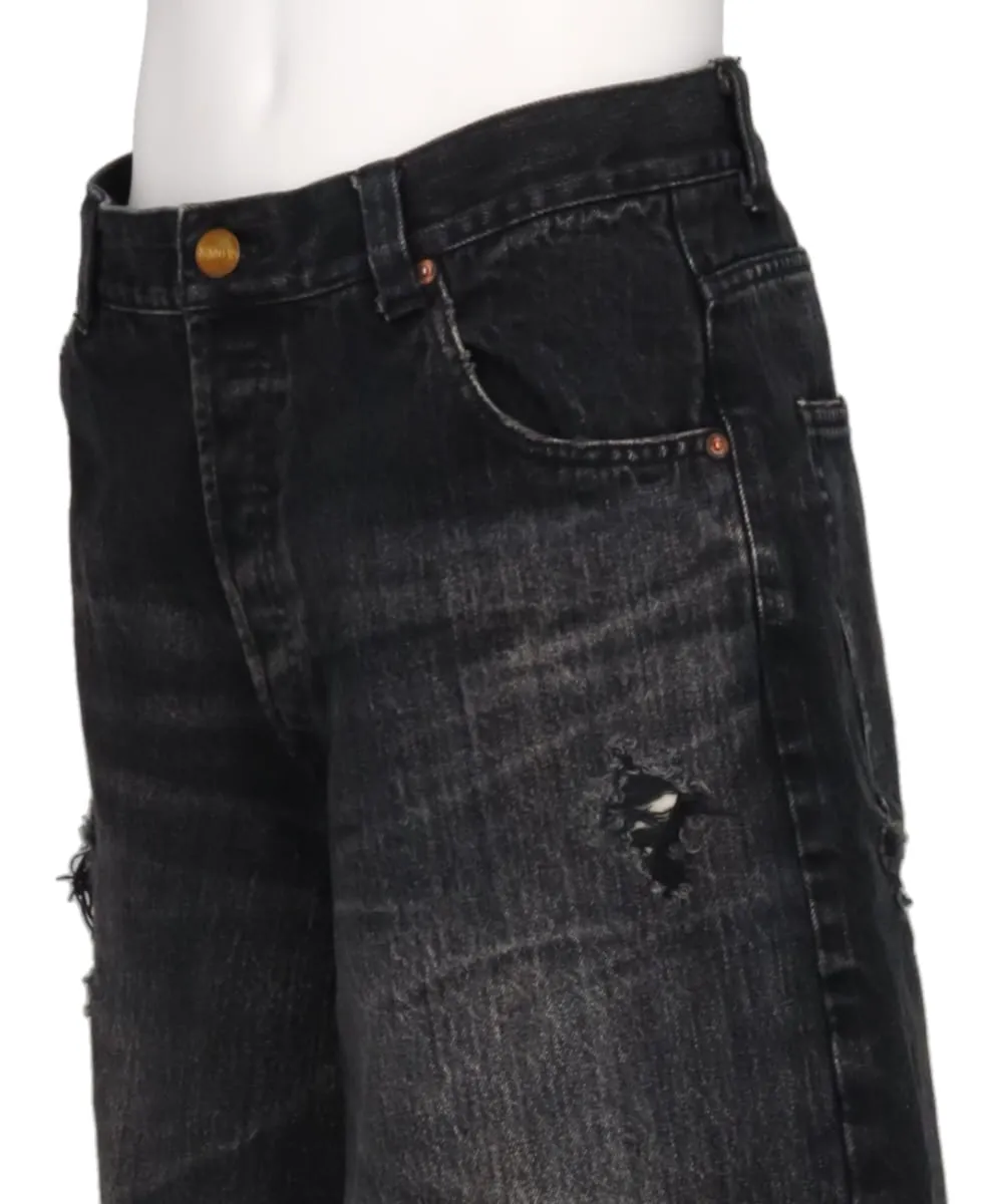 DENIM WIDE BERMUDA PANTS