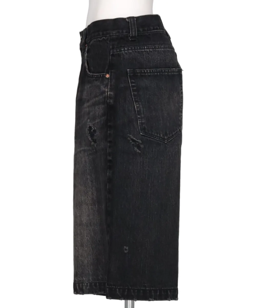 DENIM WIDE BERMUDA PANTS