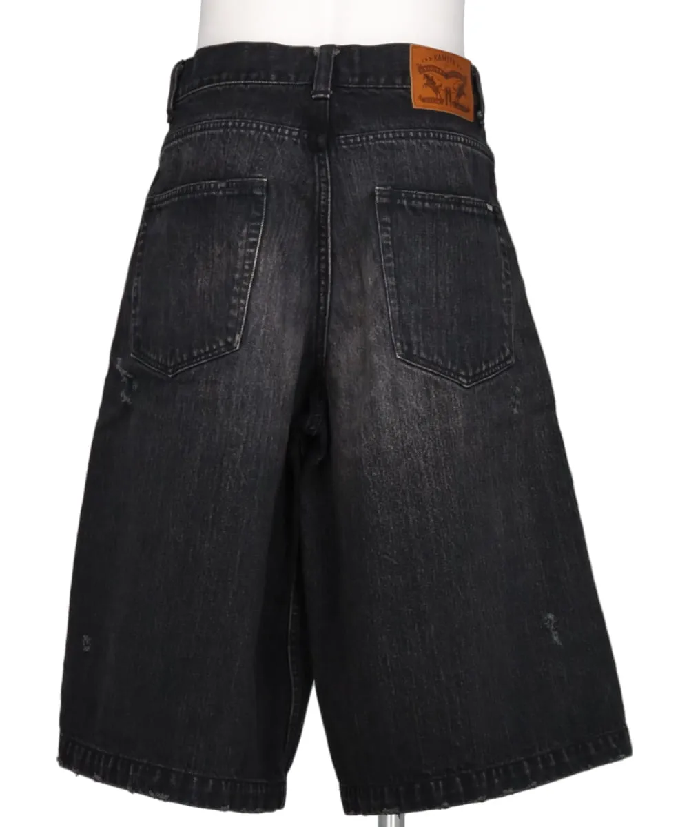 DENIM WIDE BERMUDA PANTS
