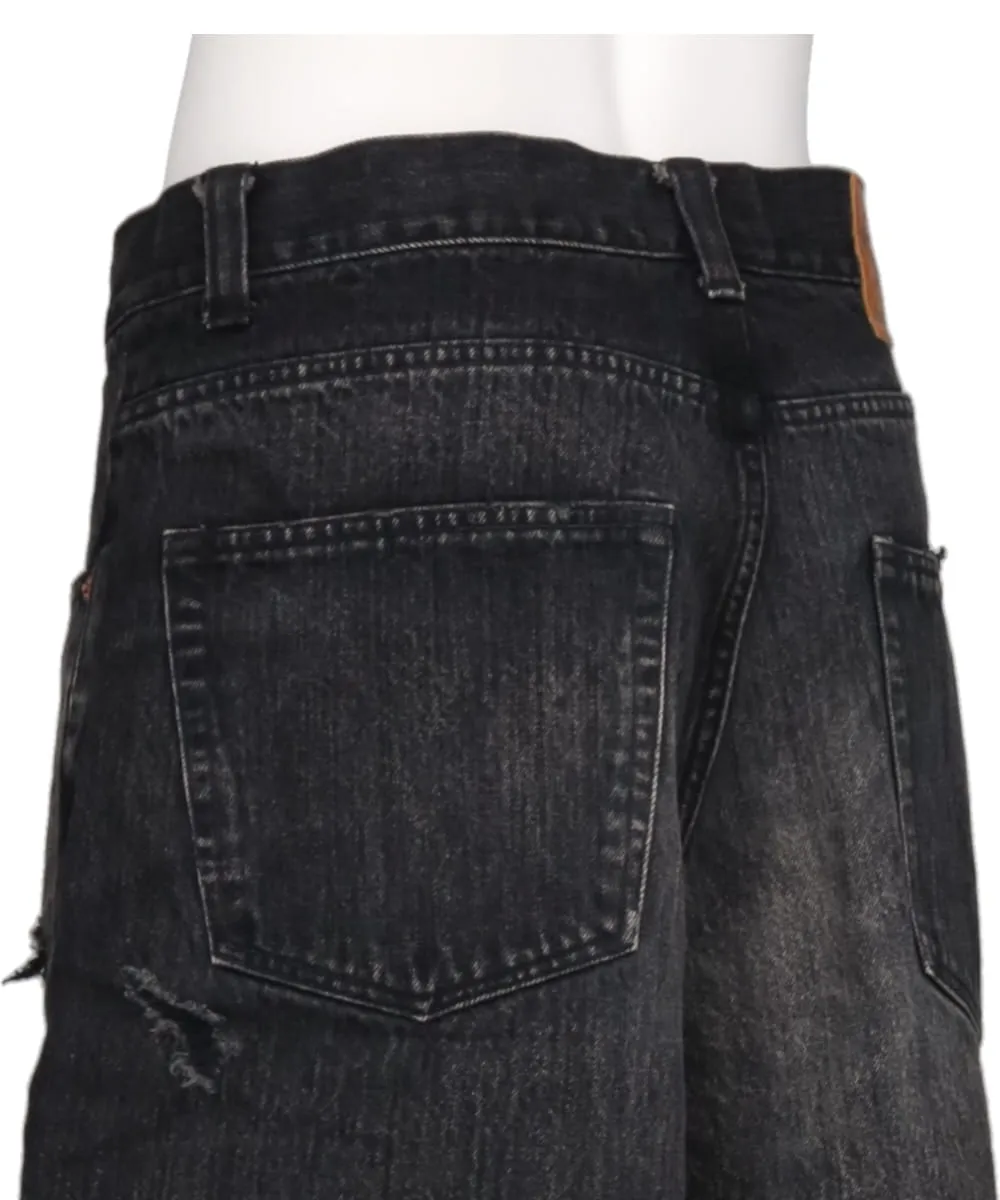 DENIM WIDE BERMUDA PANTS