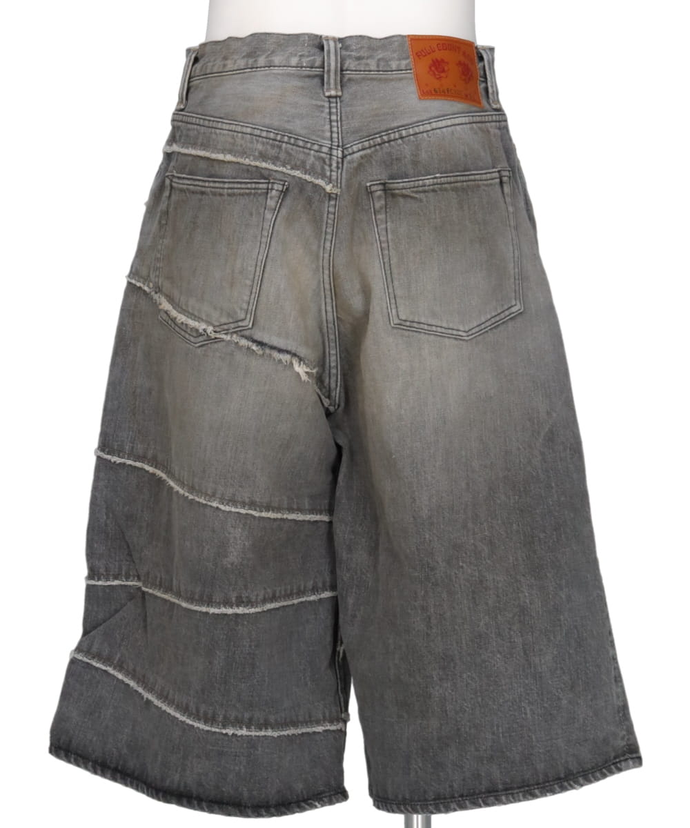 SWITCHING DENIM WIDE BERMUDA PANTS FULL COUNT × KAMIYA