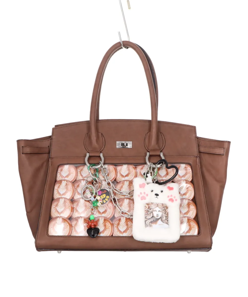 BREW-DYED LEATHER "ITA" BAG - COFFEE