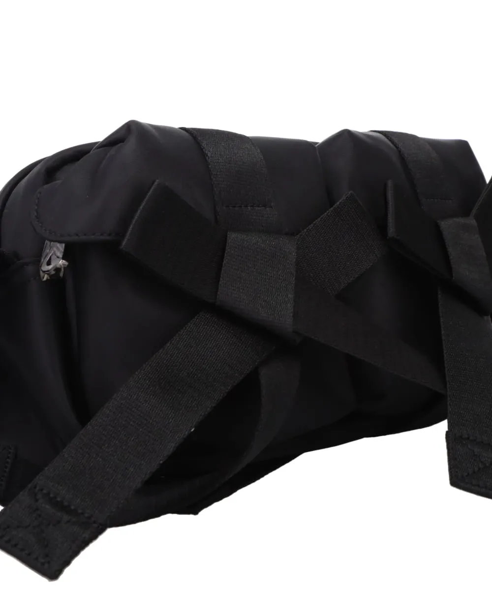 BEADED CLASSIC BOW CROSSBODY BAG - BLACK/PEARL
