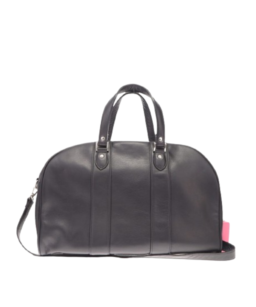 LEATHER BOSTON BAG WITH SOAP ACCE
