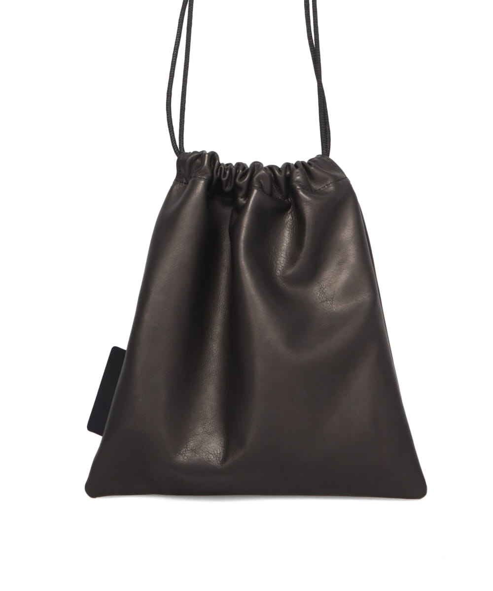 LEATHER DRAWSTRING BAG “SQUARE”