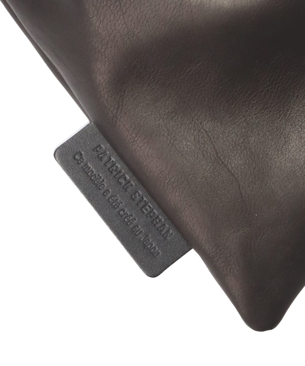 LEATHER DRAWSTRING BAG “SQUARE”