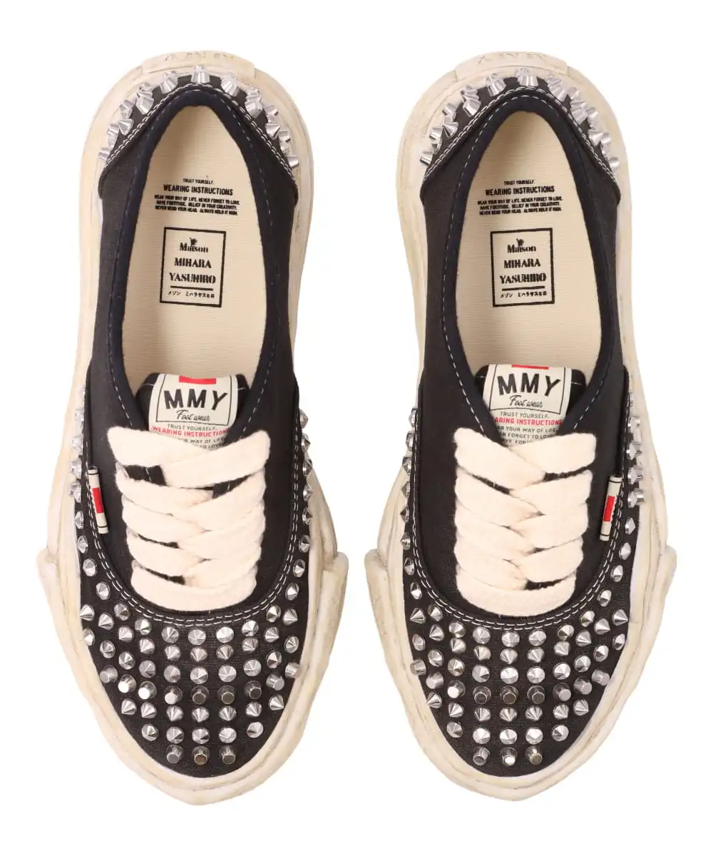 BAKER/ORIGINAL SOLE STUDDED CANVAS LOW-TOP SNEAKER