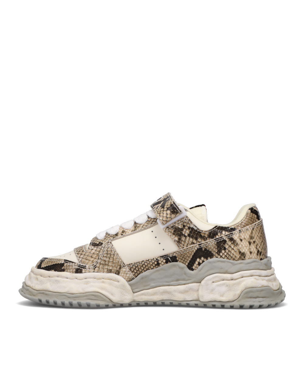 KEITH/ORIGINAL SOLE LEATHER PRINTED PYTHON LOW-TOP SNEAKER