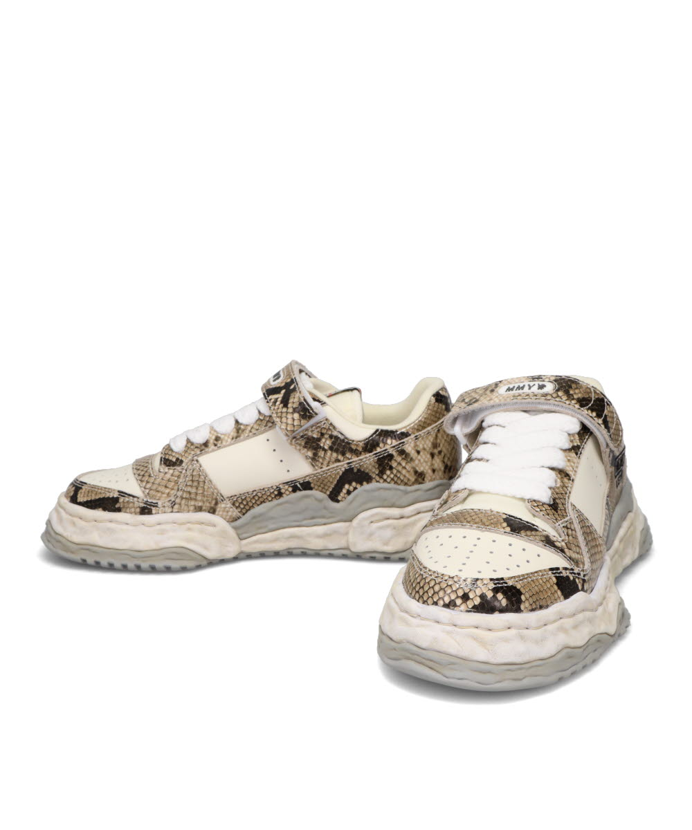 KEITH/ORIGINAL SOLE LEATHER PRINTED PYTHON LOW-TOP SNEAKER