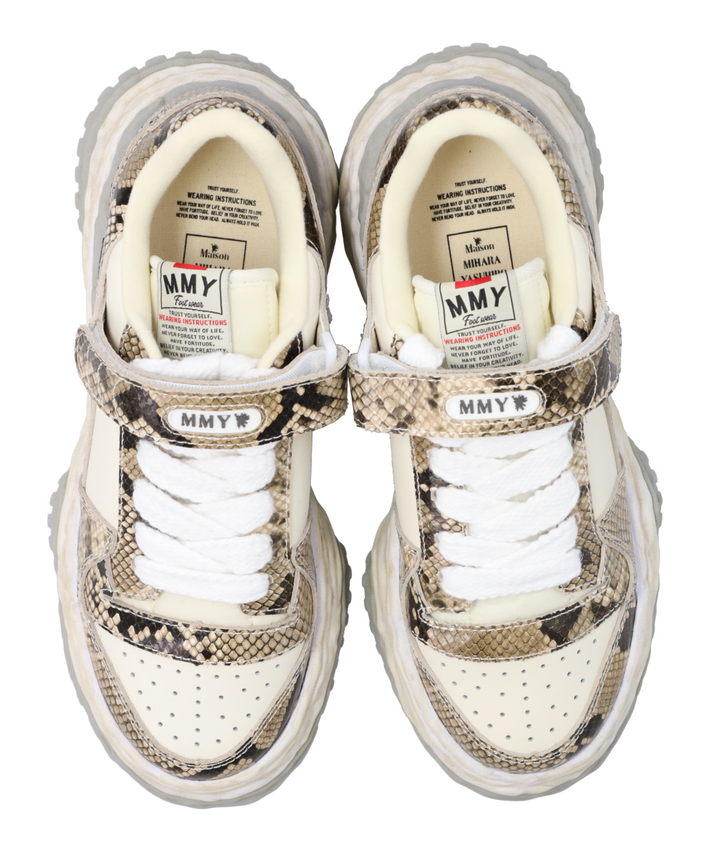 KEITH/ORIGINAL SOLE LEATHER PRINTED PYTHON LOW-TOP SNEAKER