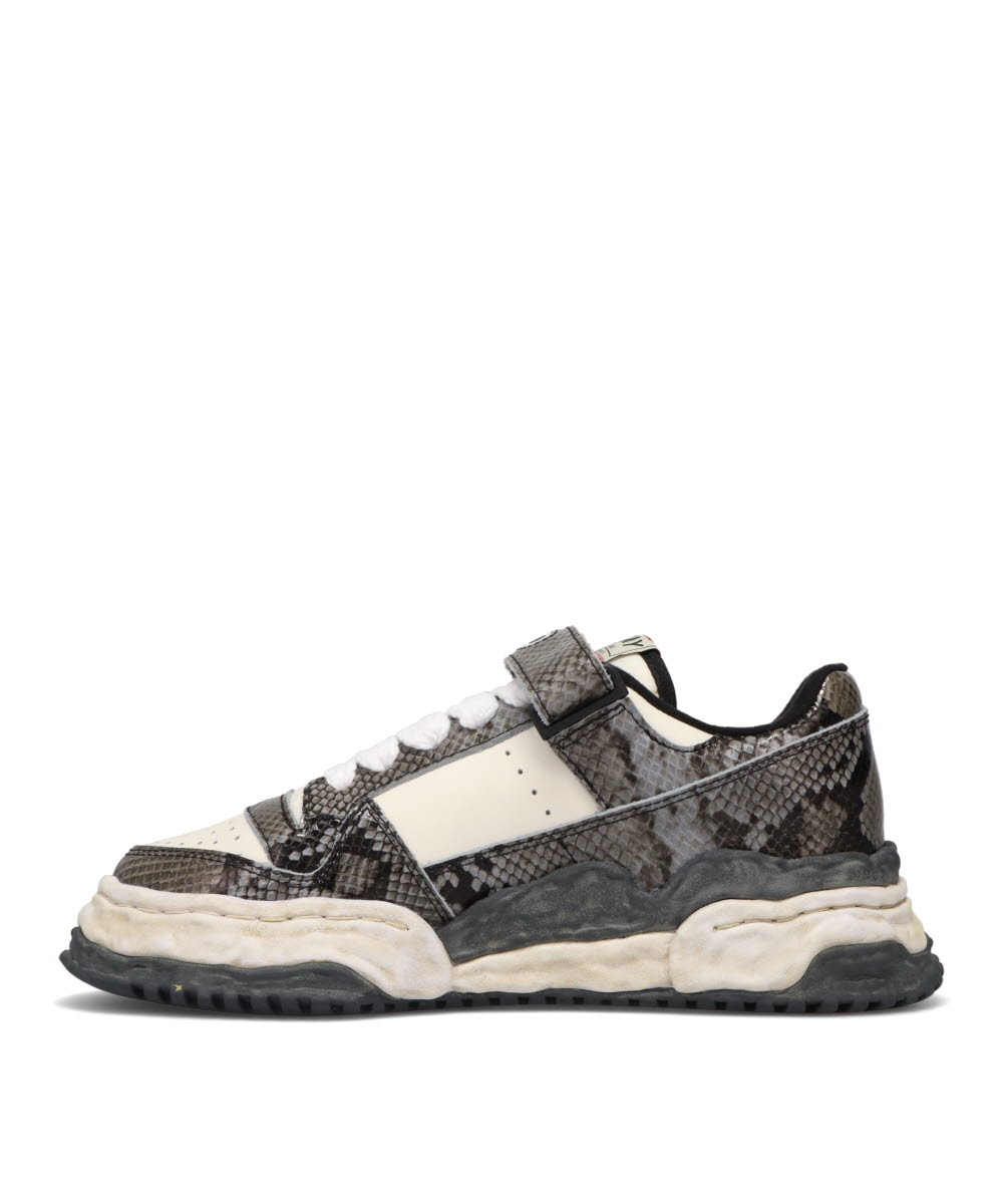 KEITH/ORIGINAL SOLE LEATHER PRINTED PYTHON LOW-TOP SNEAKER