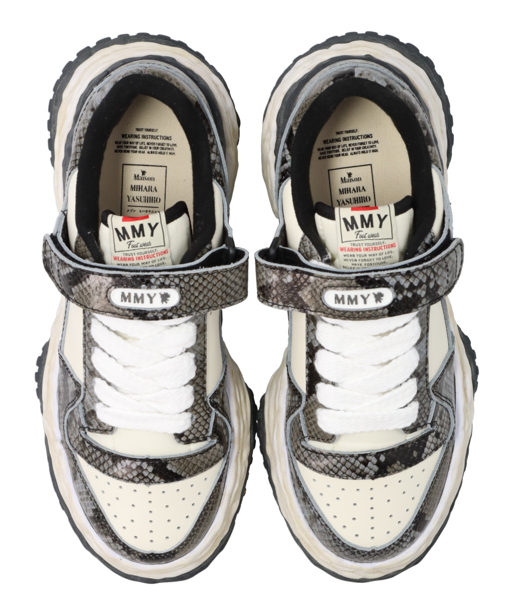 KEITH/ORIGINAL SOLE LEATHER PRINTED PYTHON LOW-TOP SNEAKER