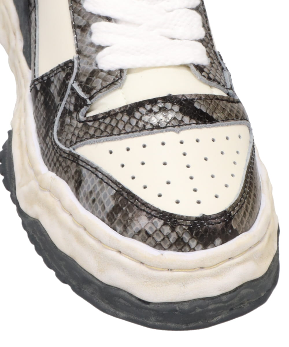 KEITH/ORIGINAL SOLE LEATHER PRINTED PYTHON LOW-TOP SNEAKER