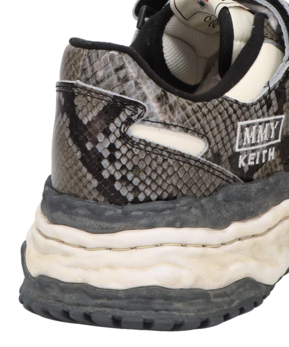 KEITH/ORIGINAL SOLE LEATHER PRINTED PYTHON LOW-TOP SNEAKER