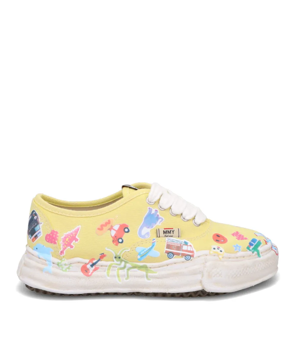 BAKER/ORIGINAL SOLE CANVAS STICKERS PRINT LOW-TOP SNEAKER