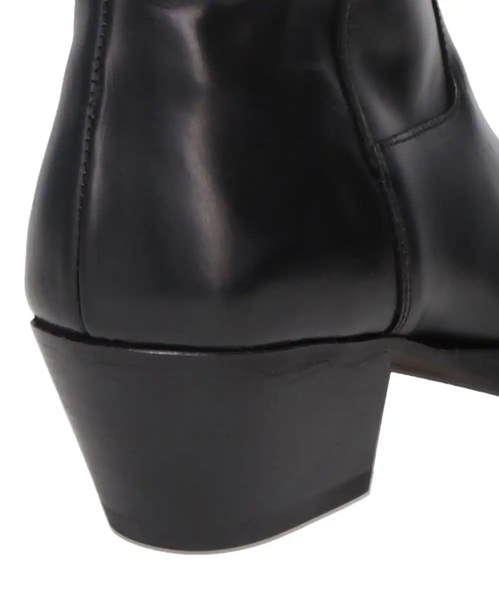 WESTERN BOOTS - BLACK LEATHER