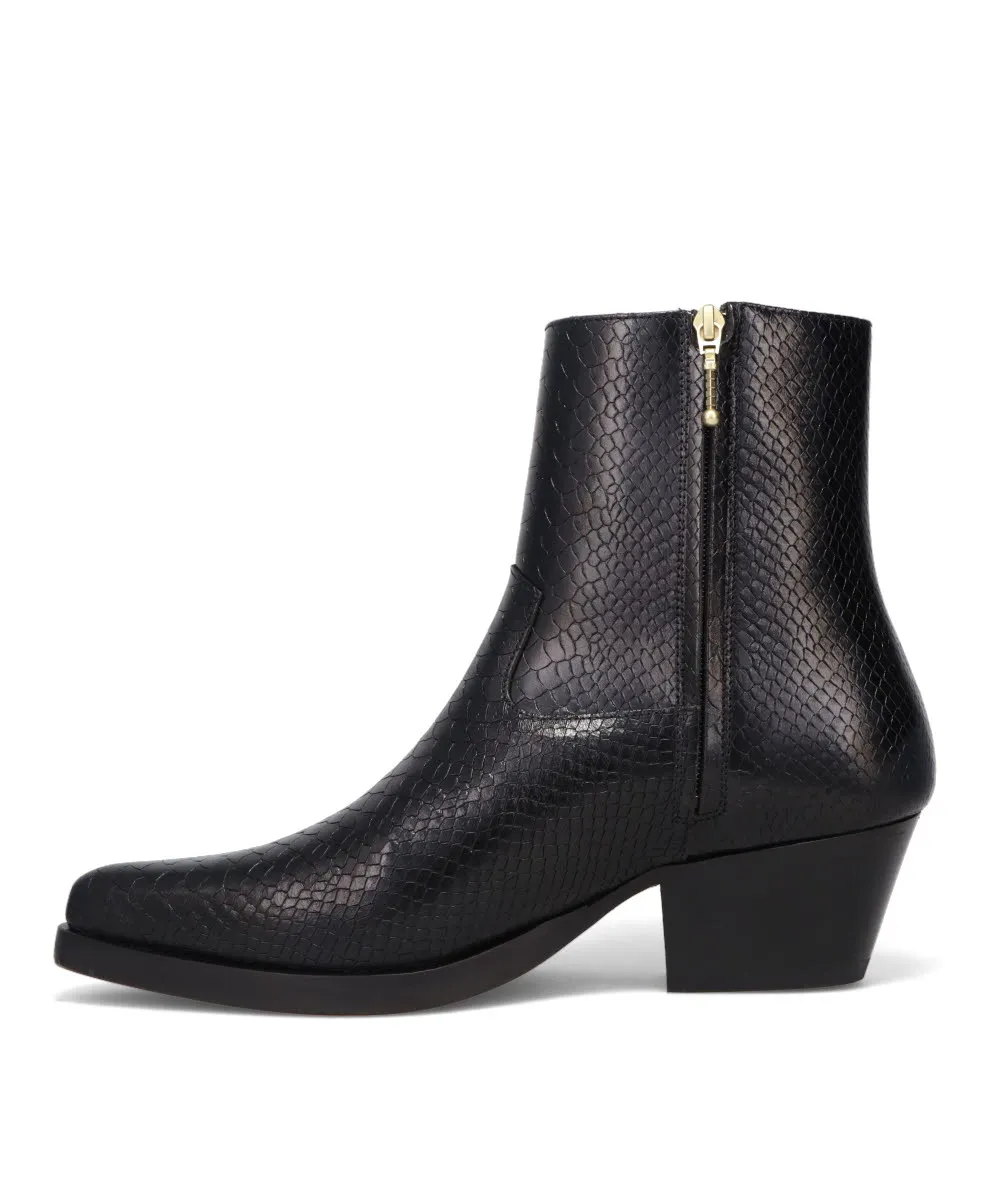 WESTERN BOOTS - BLACK SNAKE