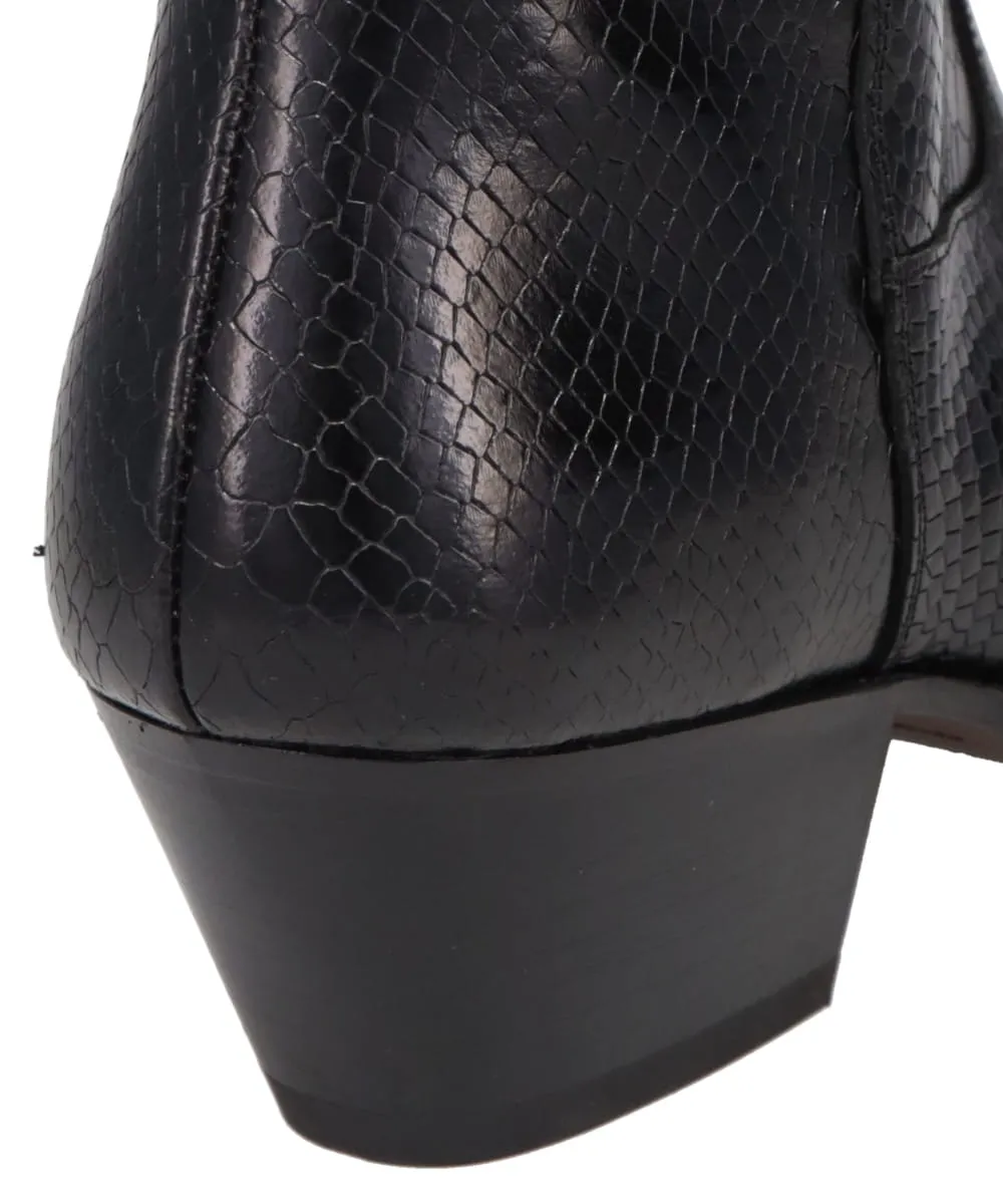 WESTERN BOOTS - BLACK SNAKE