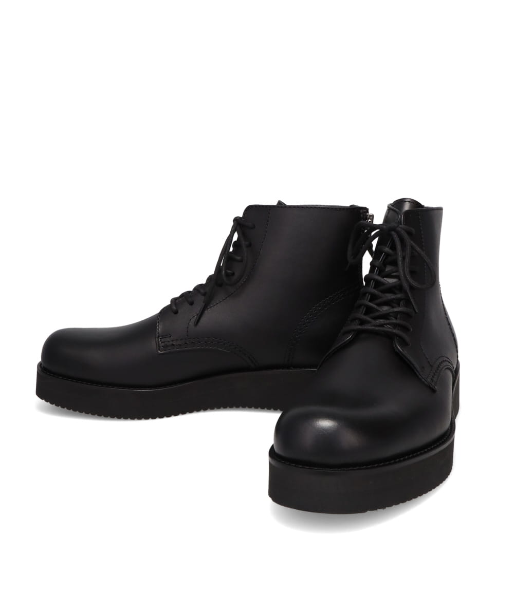 MW EXCLUSIVE LACE UP B-ZIP BOOTS WITH FLAT VIBRAM