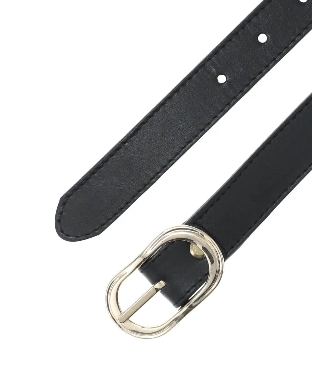 GOLD BUCKLE LEATHER BELT