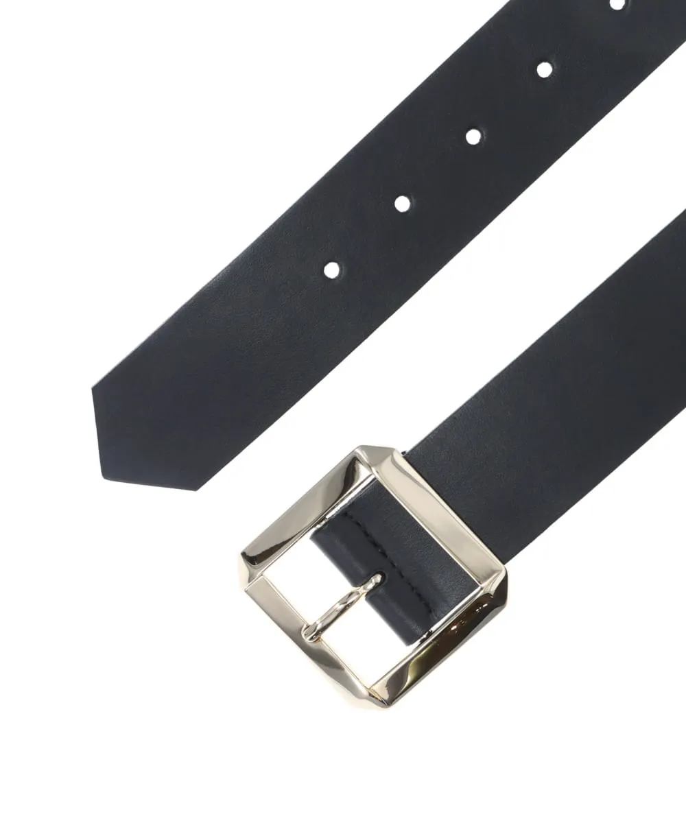 PYRAMID STUDDED LARGE GOLD BUCKLE BELT