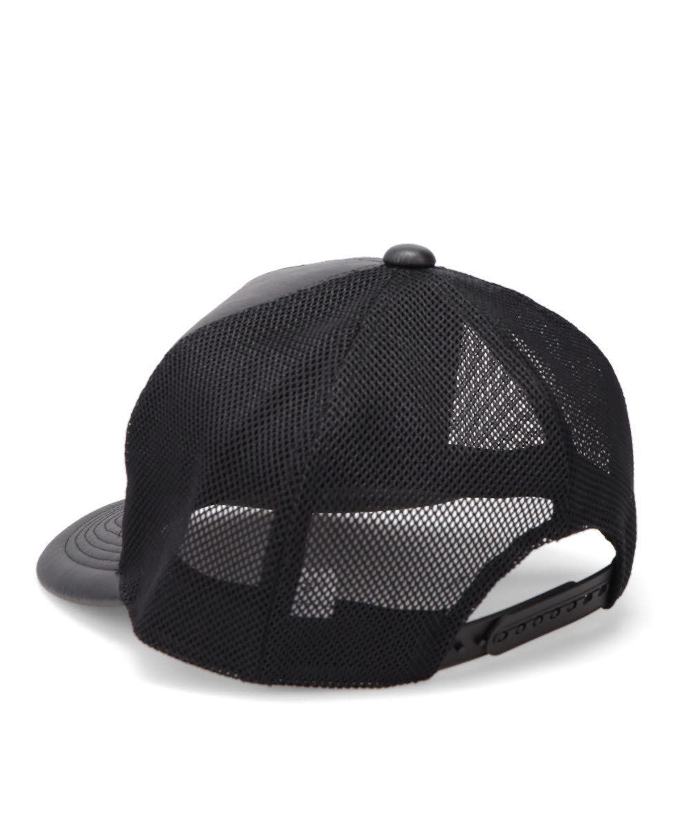 “KMY” LEATHER MESH CAP