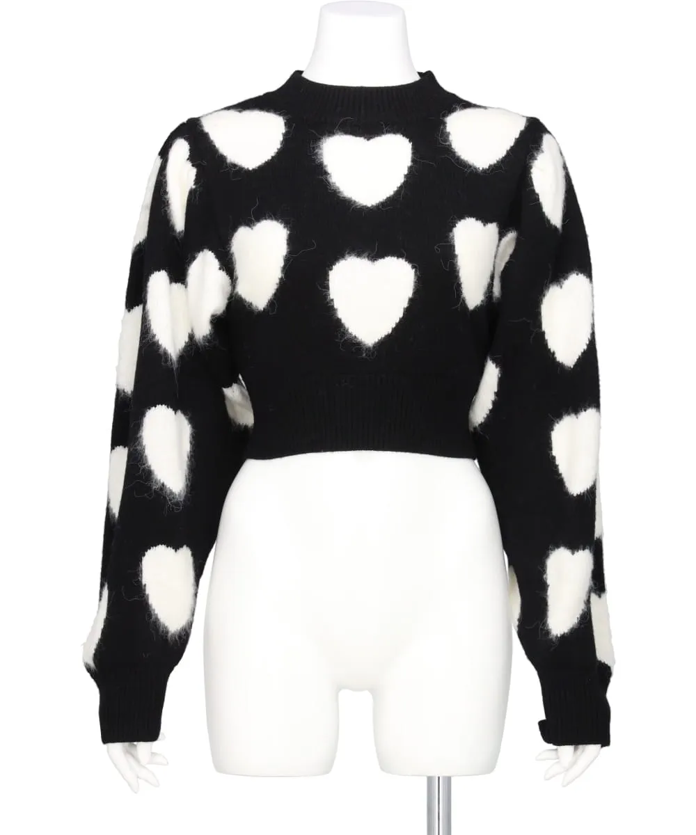 HEART PATTERN SWEATER