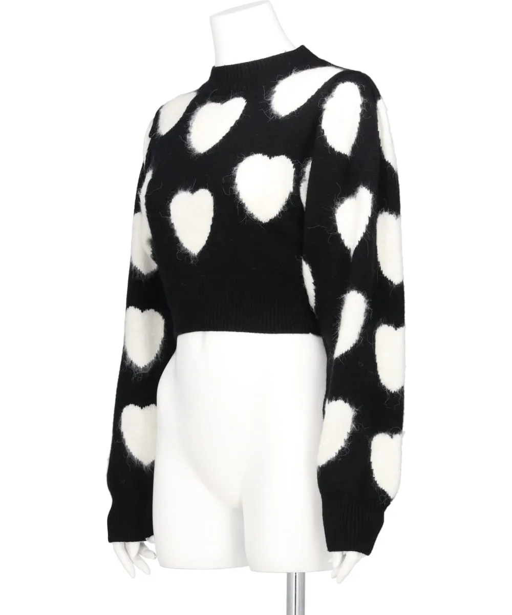 HEART PATTERN SWEATER