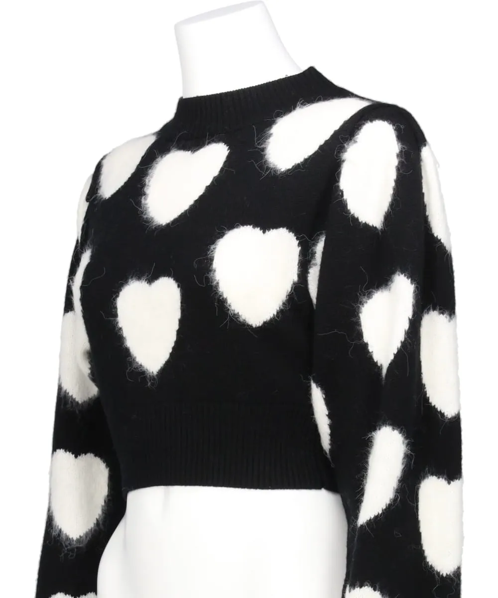 HEART PATTERN SWEATER