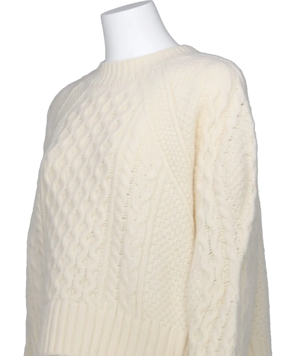 ARAN DIAMONDE SHAPED SLEEVE SWEATER