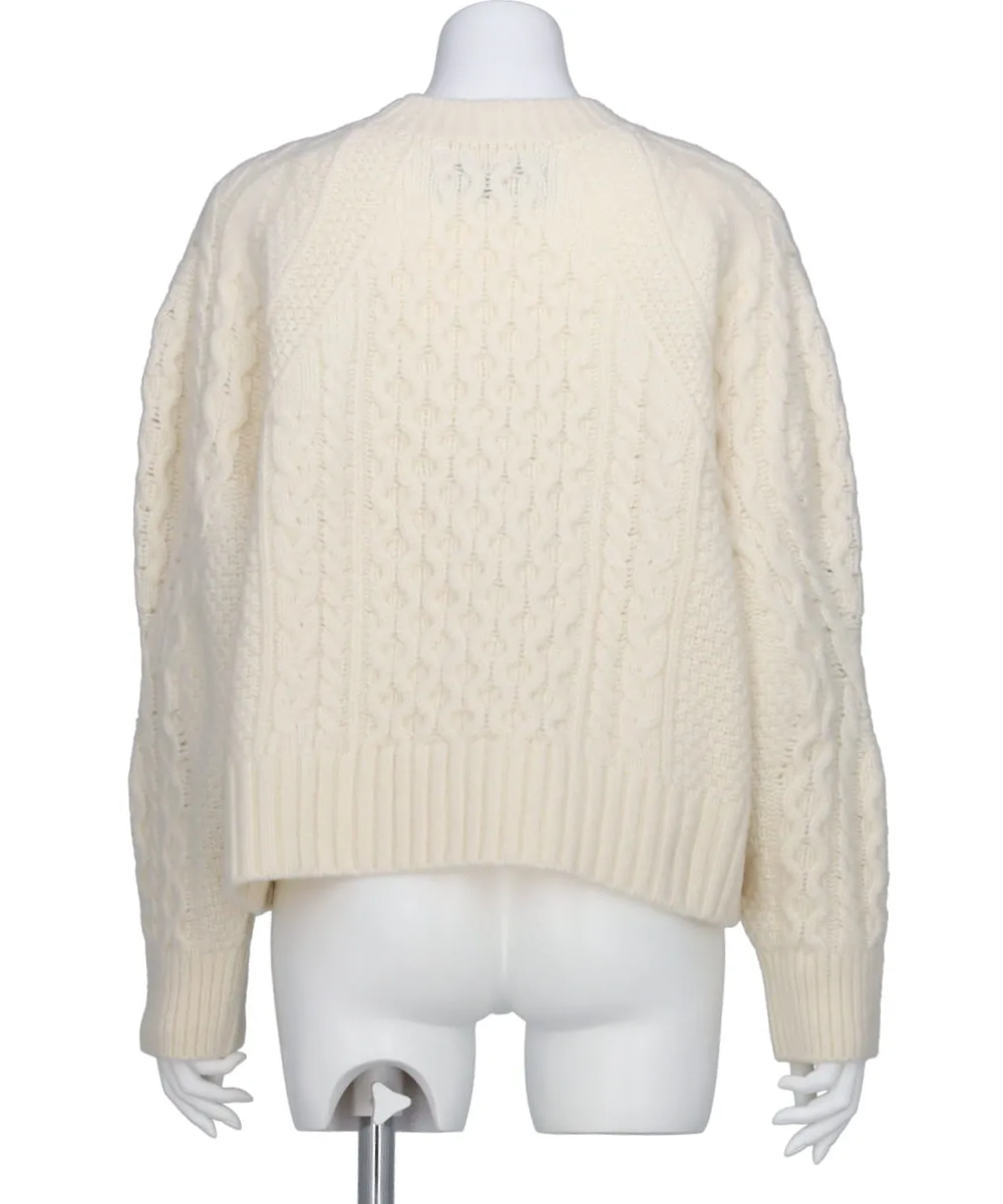 ARAN DIAMONDE SHAPED SLEEVE SWEATER