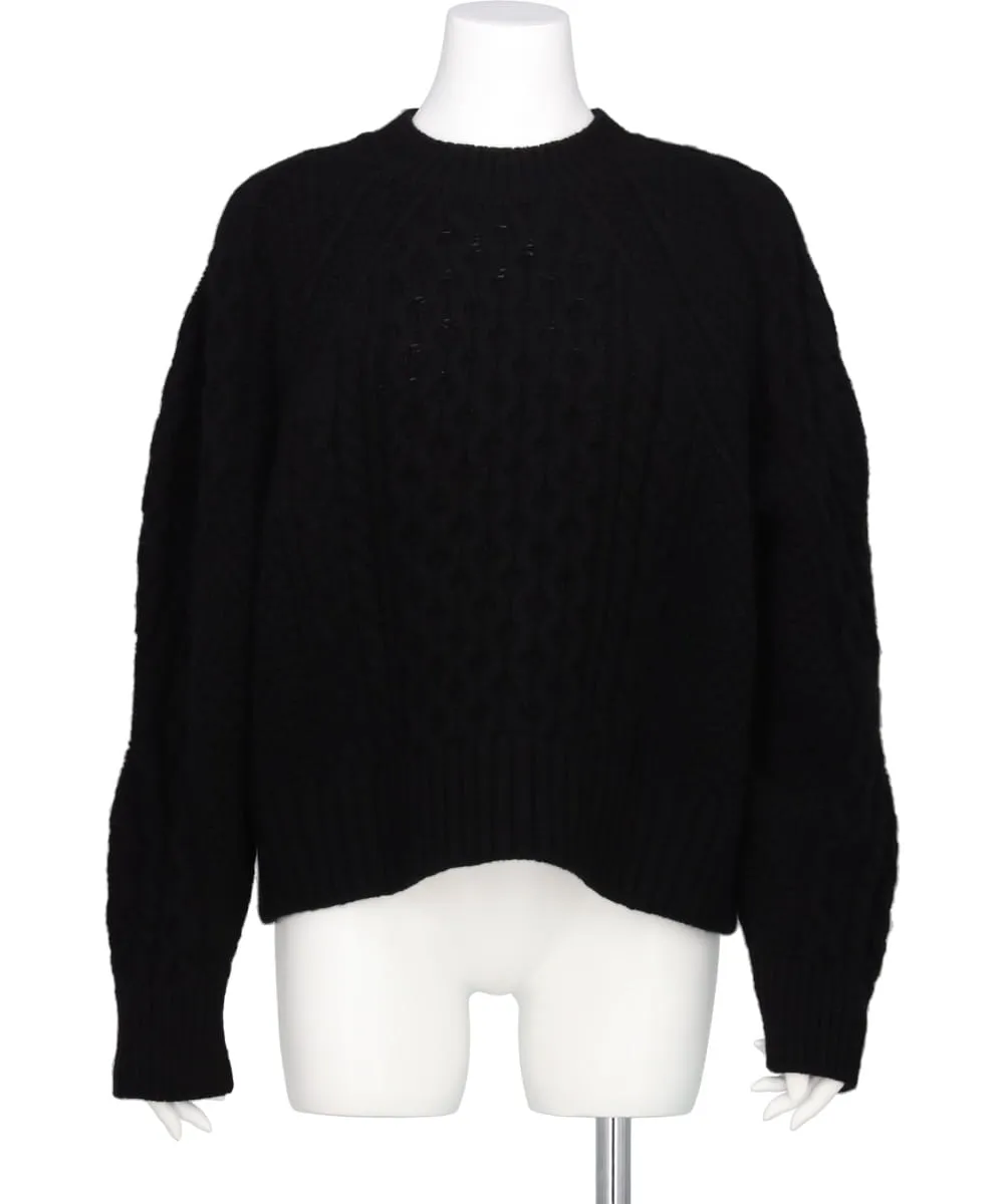 ARAN DIAMONDE SHAPED SLEEVE SWEATER