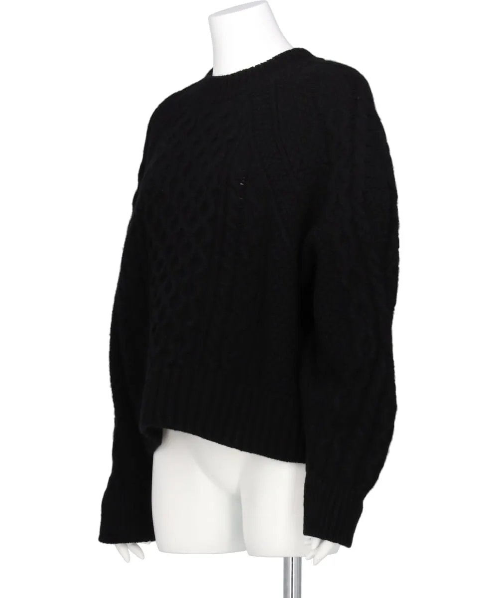 ARAN DIAMONDE SHAPED SLEEVE SWEATER