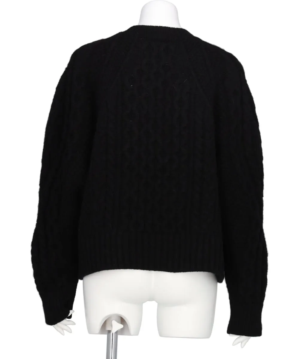 ARAN DIAMONDE SHAPED SLEEVE SWEATER