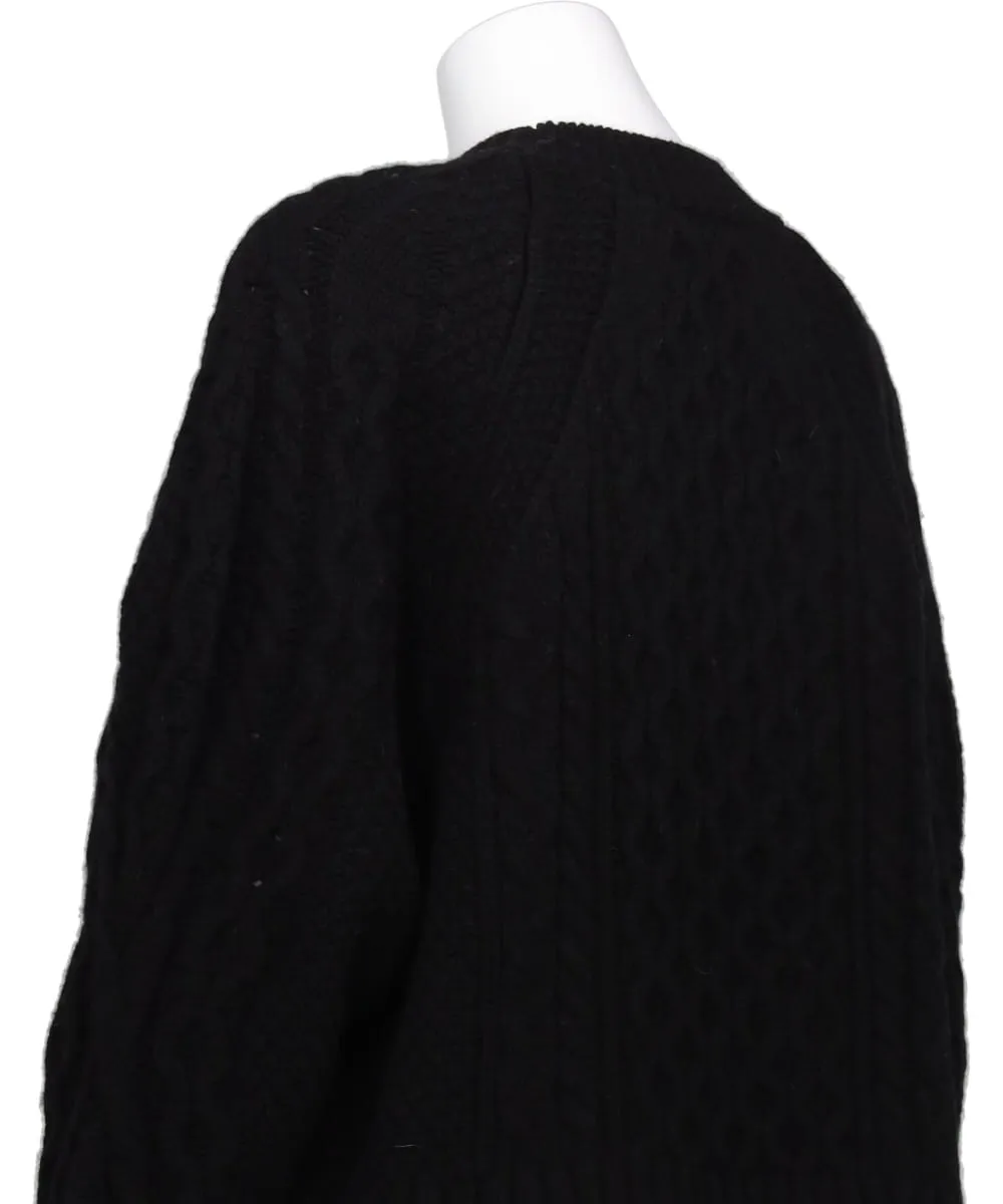 ARAN DIAMONDE SHAPED SLEEVE SWEATER