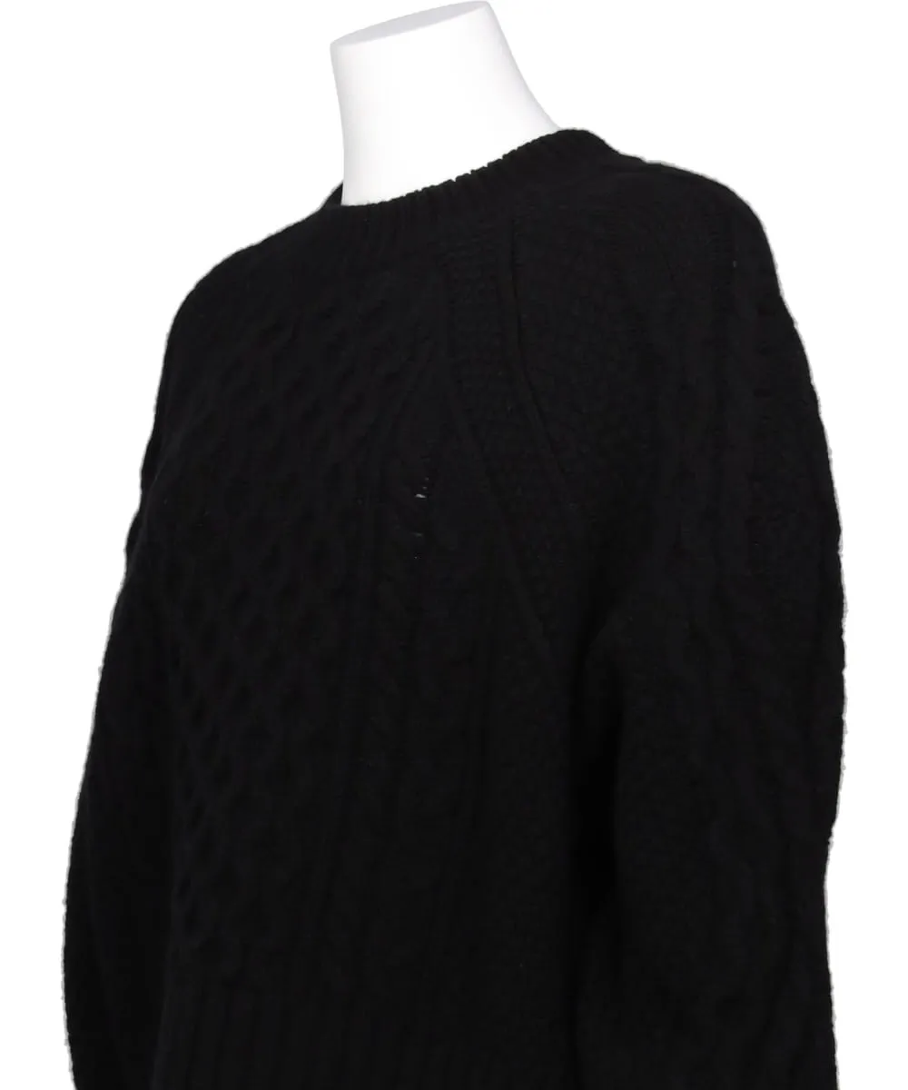 ARAN DIAMONDE SHAPED SLEEVE SWEATER