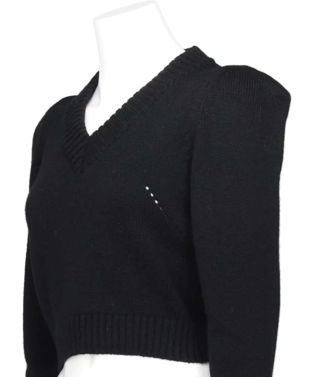 RIB TUCKED SHOULDER SWEATER