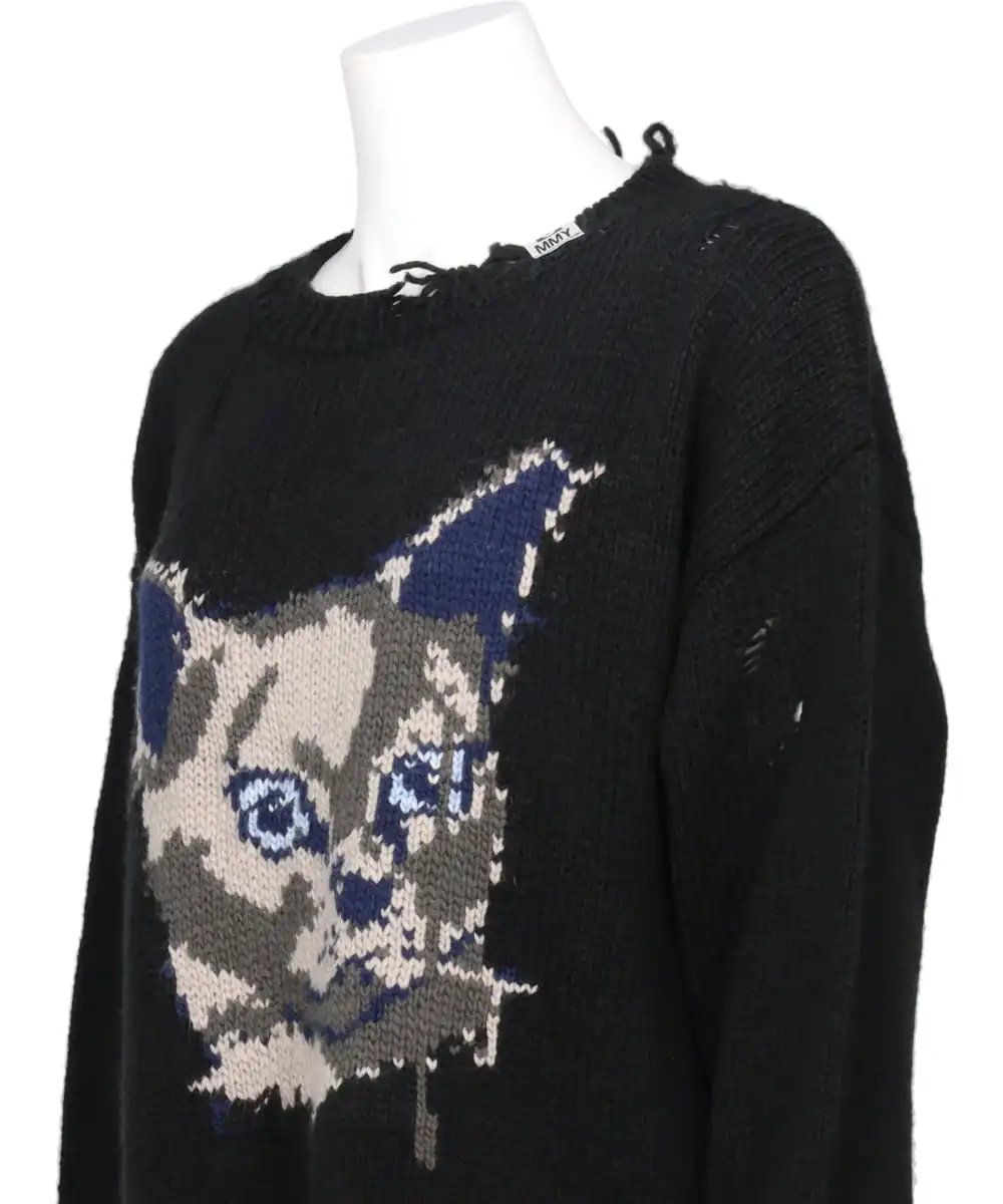 CAT KNIT PULLOVER