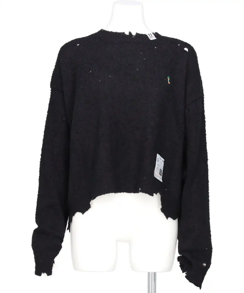 DISTRSSED KNIT PULLOVER