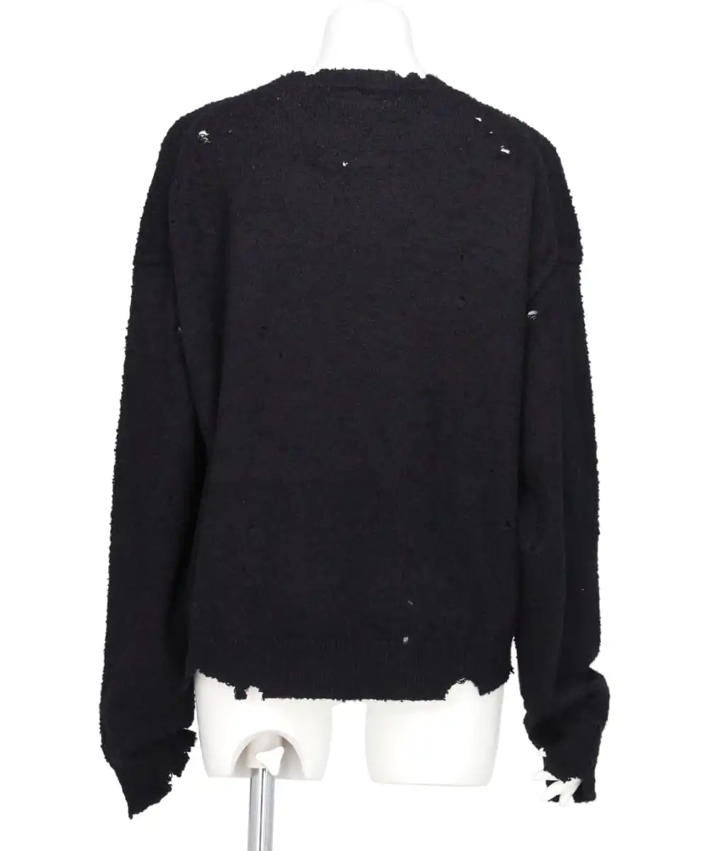 DISTRSSED KNIT PULLOVER